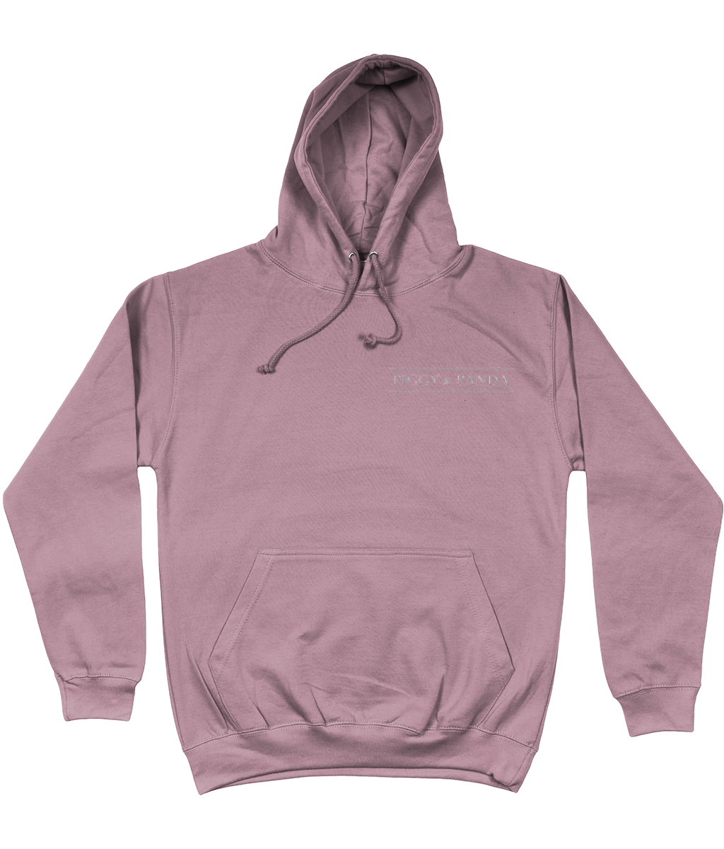 Embroidered AWDis College Hoodie White on Transparent