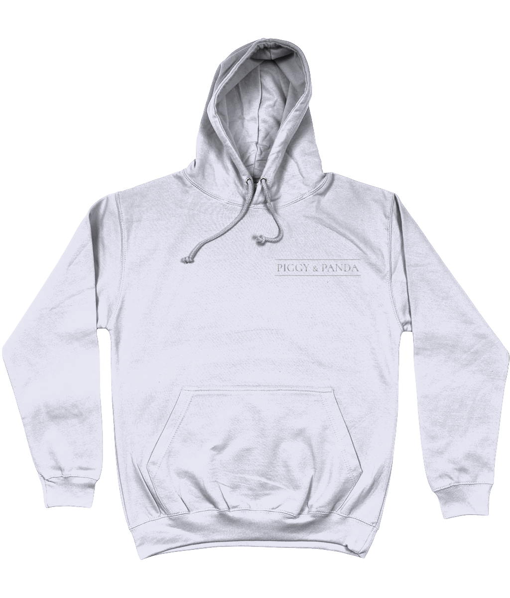 Embroidered AWDis College Hoodie White on Transparent